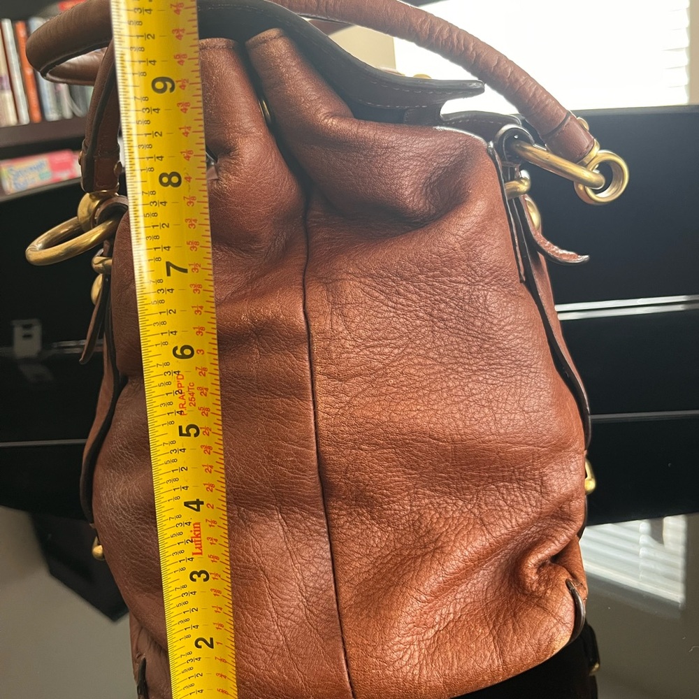 Coach Hampton Leather Carryall 15404
Brown Leather Handbag with Gold Accents - Picture 4 of 16